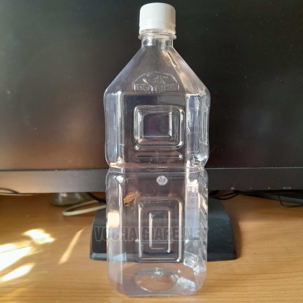 Chai Nhựa Dẹp 1000ml đựng rượu - mật ong