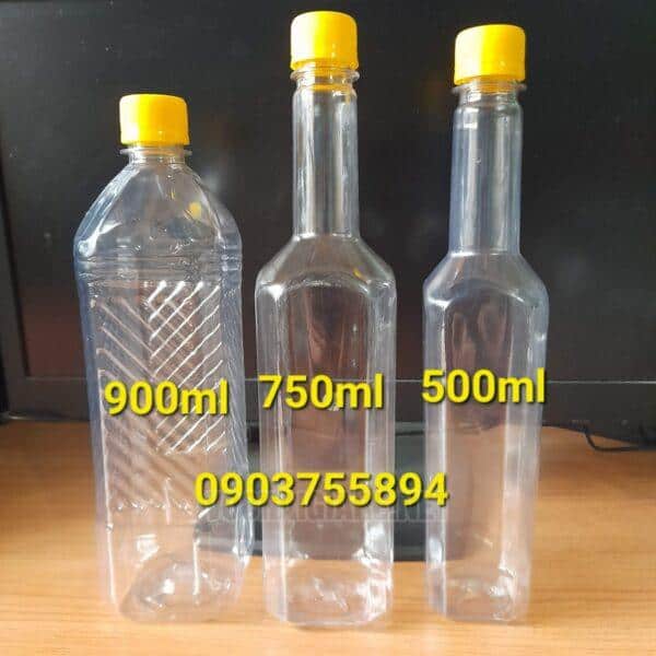 chai nhựa vuông 500ml đựng nước mắm