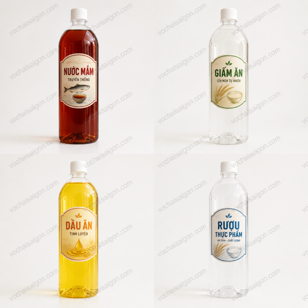 chai nhựa PET 1 Lit (1000ml)