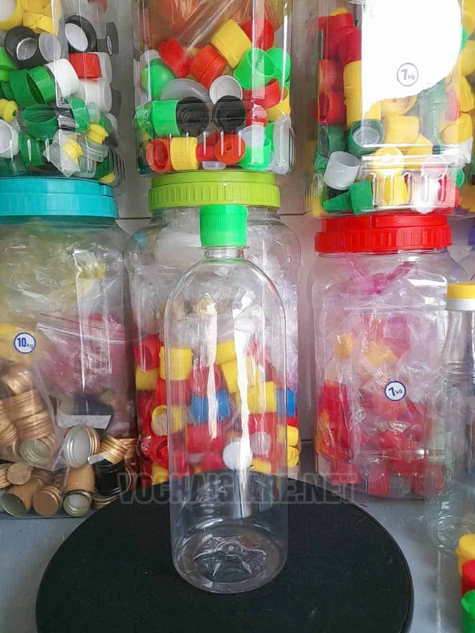 Chai nhựa 1 lít nắp bật - Ảnh 2