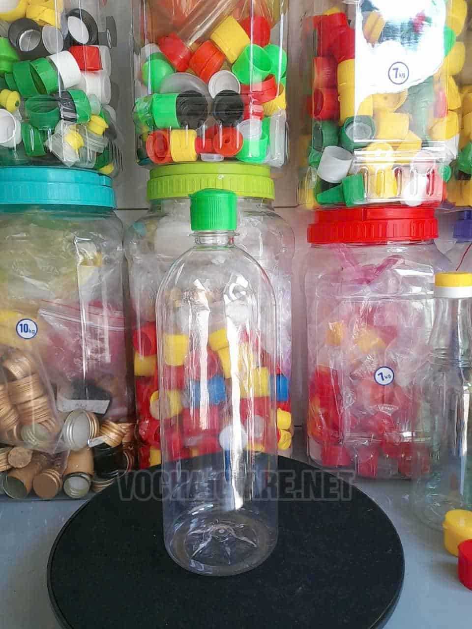 Chai nhựa 1 lít nắp bật